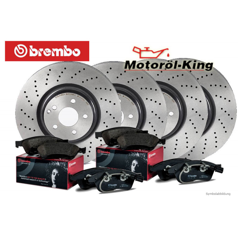 BREMBO Bremsenset gelocht für FORD KUGA 1 MK1 VORNE + HINTEN - günstig  online kaufen bei Motoroel-King