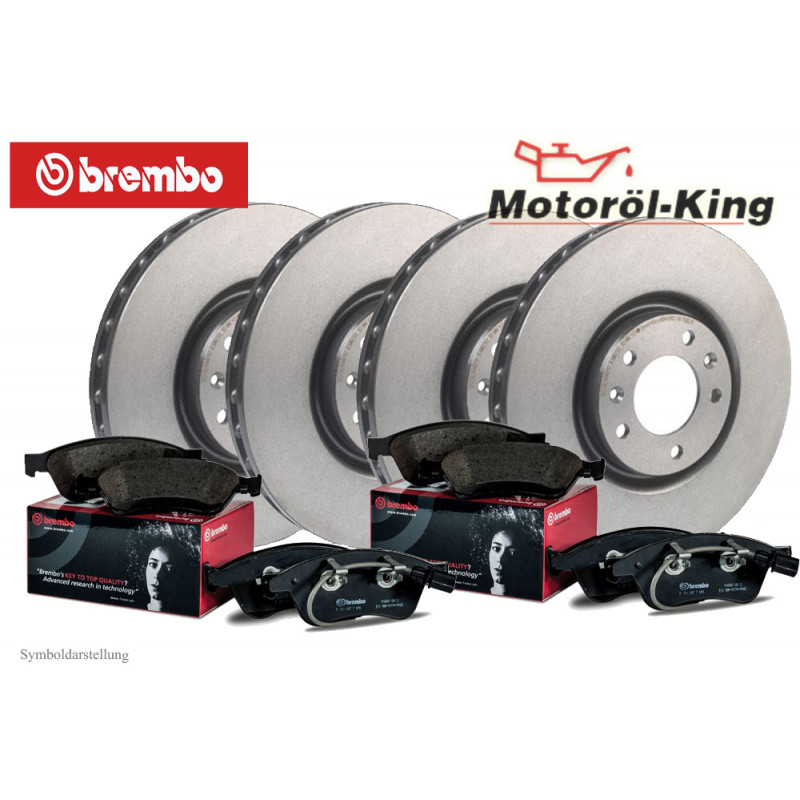 Brembo Bremsscheiben + Beläge Audi A6, A6 Allroad, A6 Av. VA 356MM + HA  330MM - günstig online kaufen bei Motoroel-King